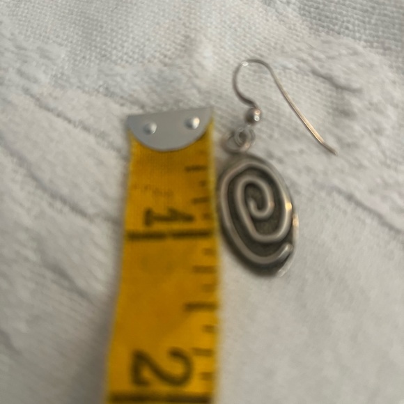 Vintage 925 Sterling Silver Signed Dangle Earrings - Picture 3 of 4